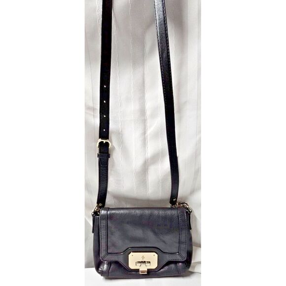 Cole Haan MARISA‎ crossbody black vintage Valise pebble leather small - Picture 1 of 12